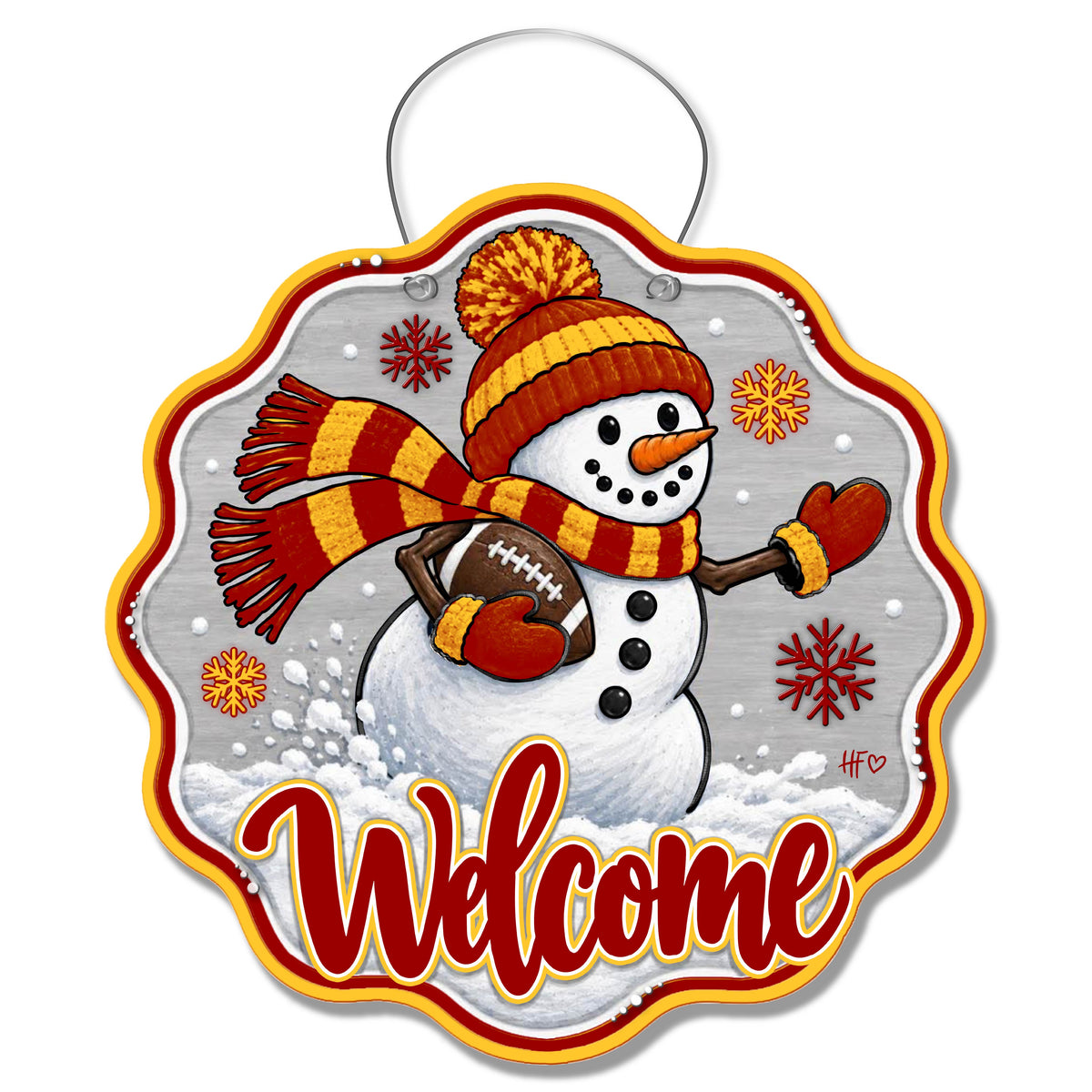 USC Snowman Football Door Hanger