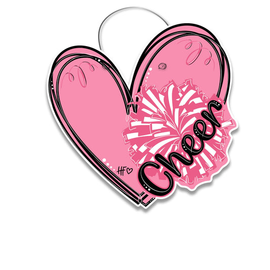 Cheer Heart Cheerleading Door Hanger