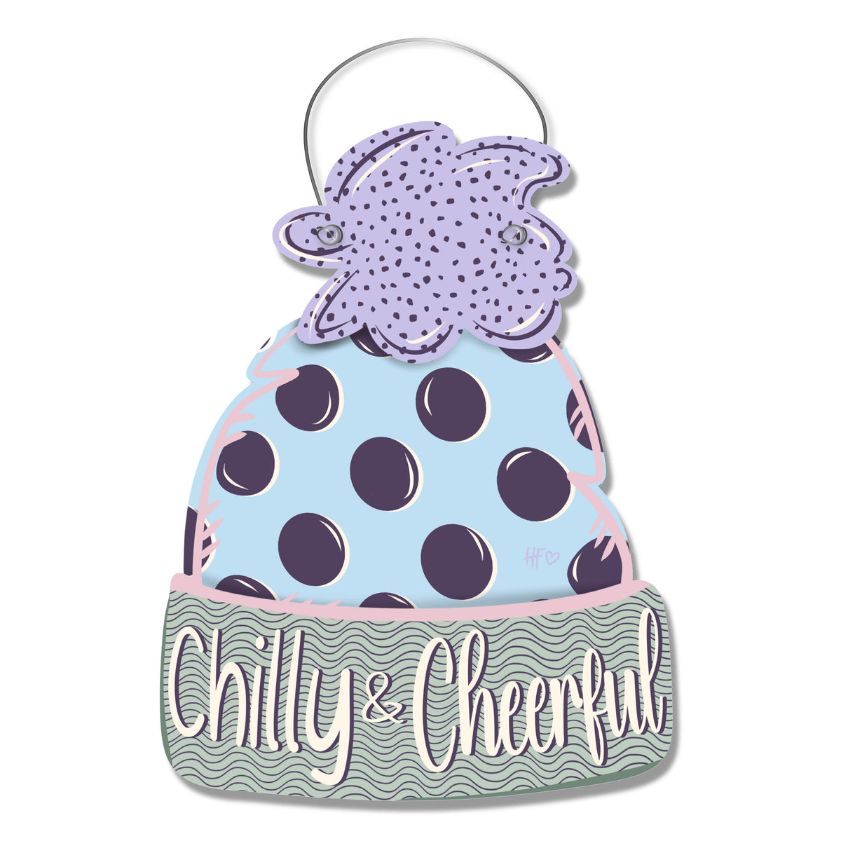 Chilly and Cheerful Door Hanger