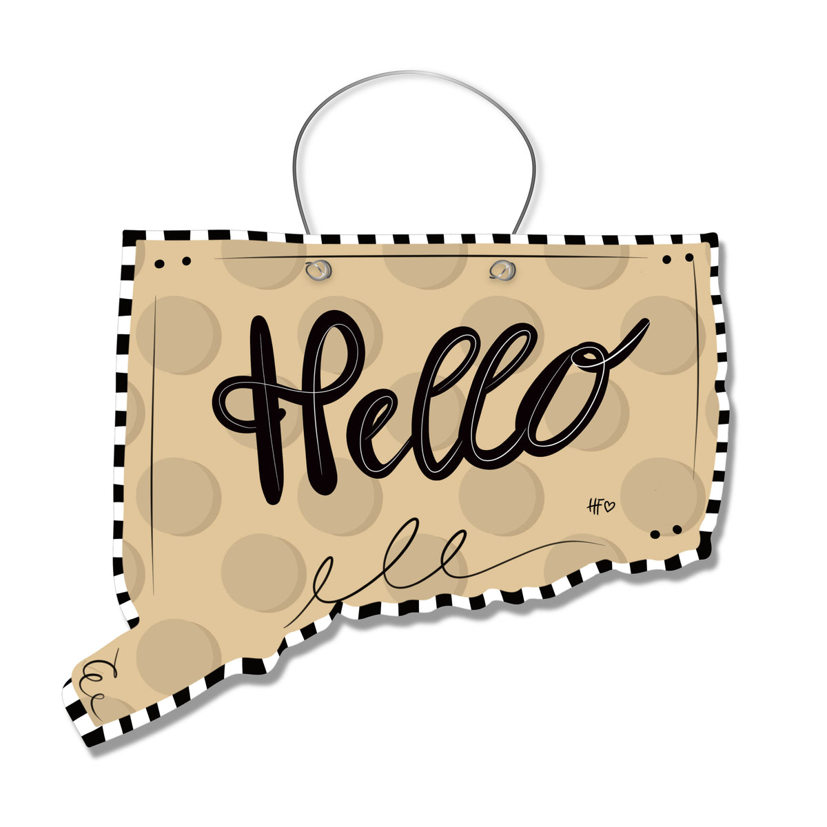 Dots Connecticut Door Hanger