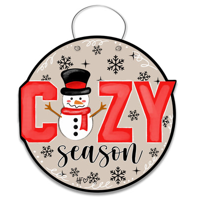 Cozy Season Snowman Door Hanger