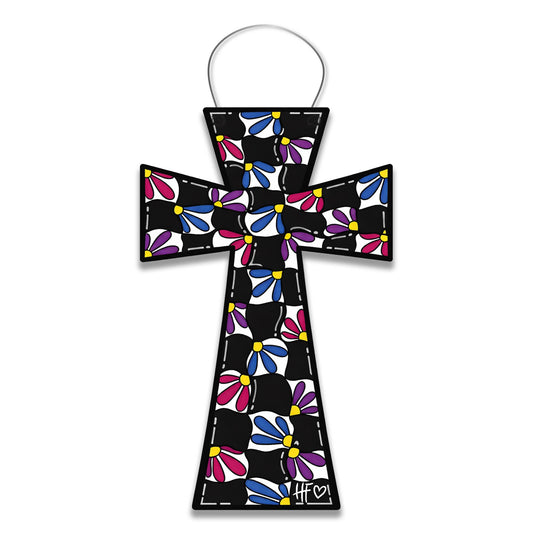 Spring Floral Cross Door Hanger