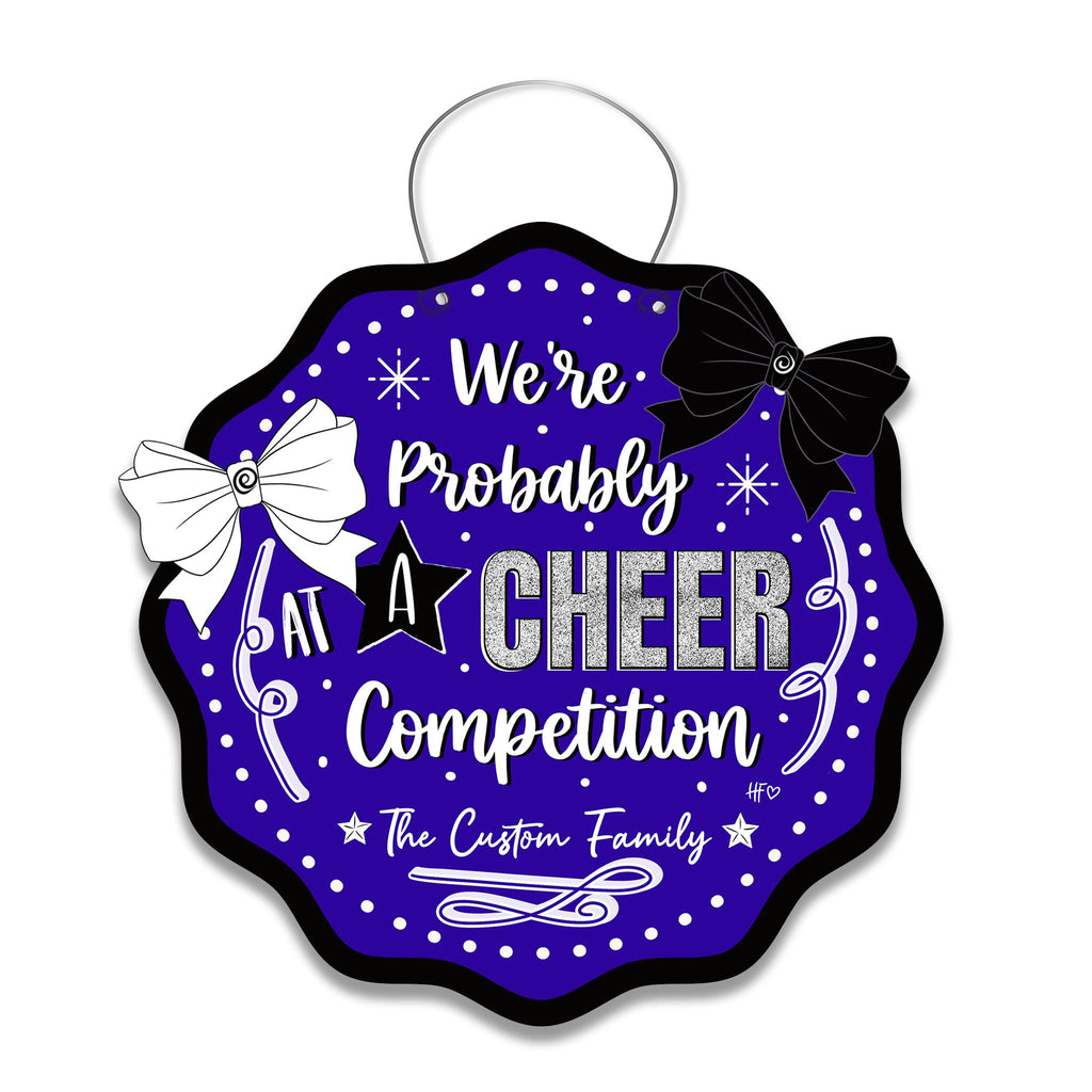Custom Cheer Competition Door Hanger