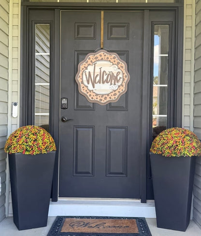 Leopard Cheetah Welcome Door Hanger