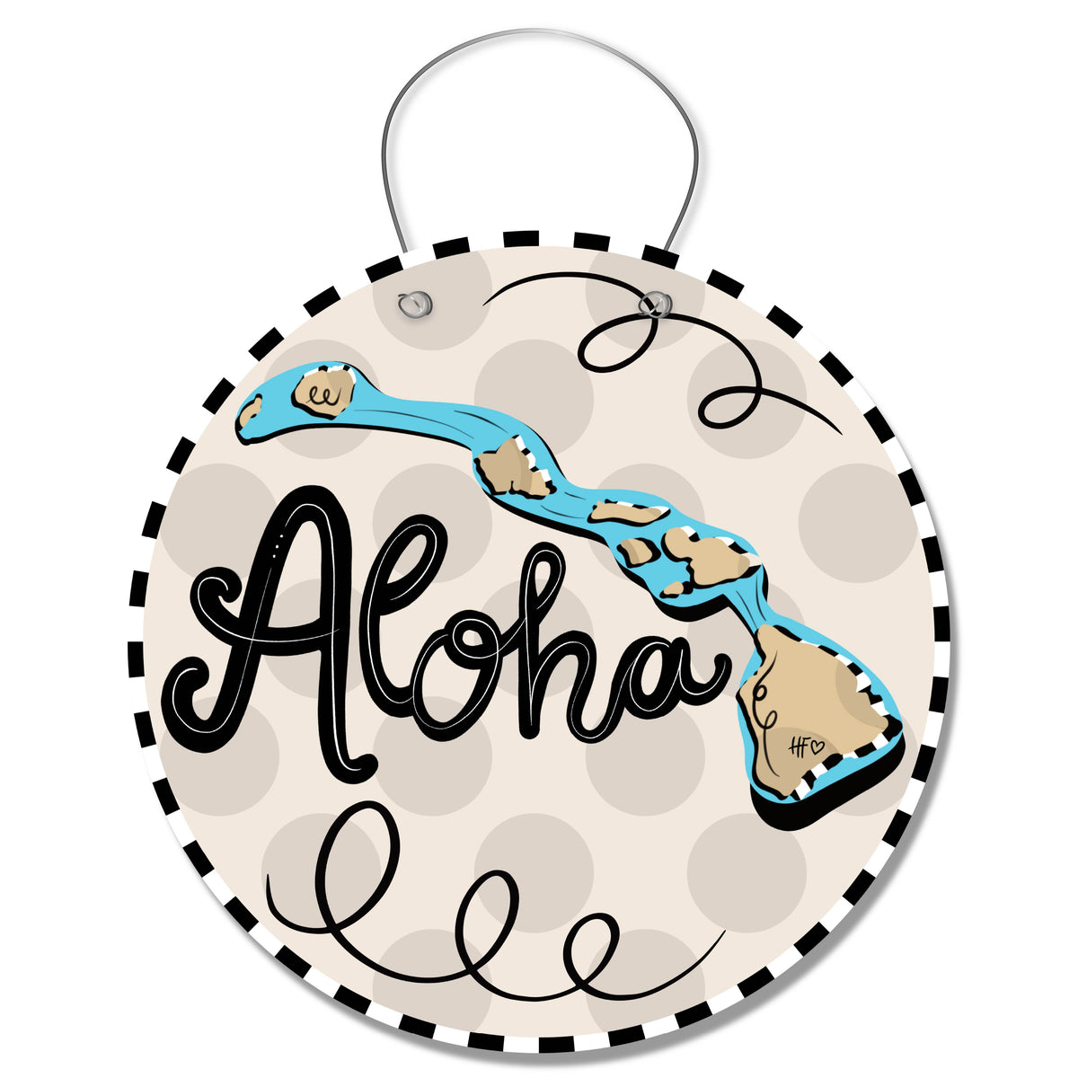 Dot States Hawaii Door Hanger