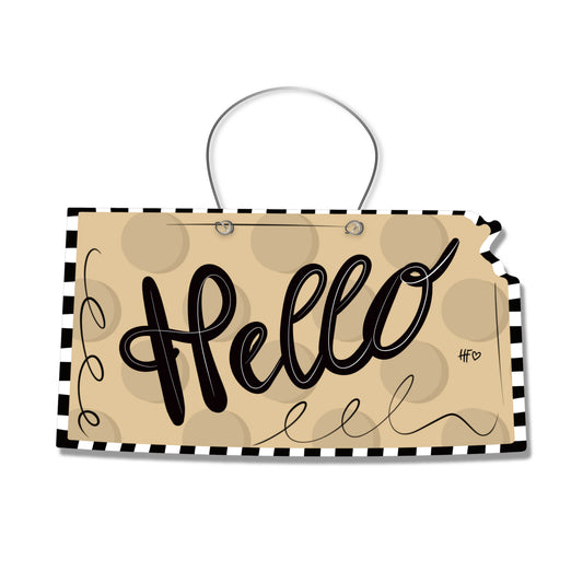 Dots Kansas Door Hanger