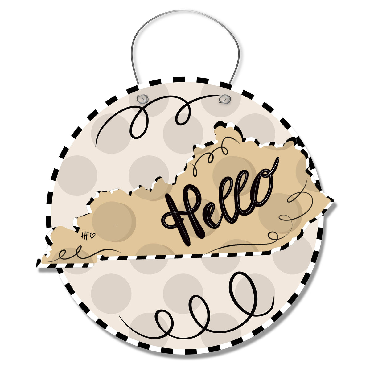 Dot States Kentucky Door Hanger