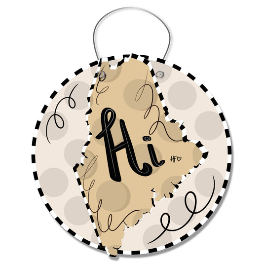 Dot States Maine Door Hanger