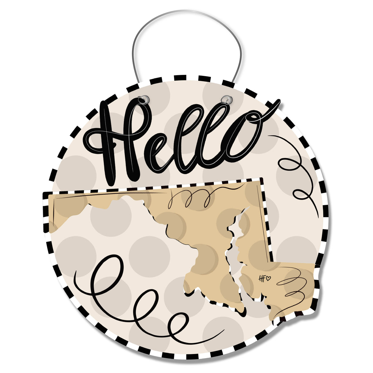 Dot States Maryland Door Hanger