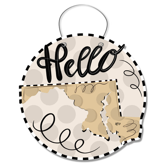 Dot States Maryland Door Hanger