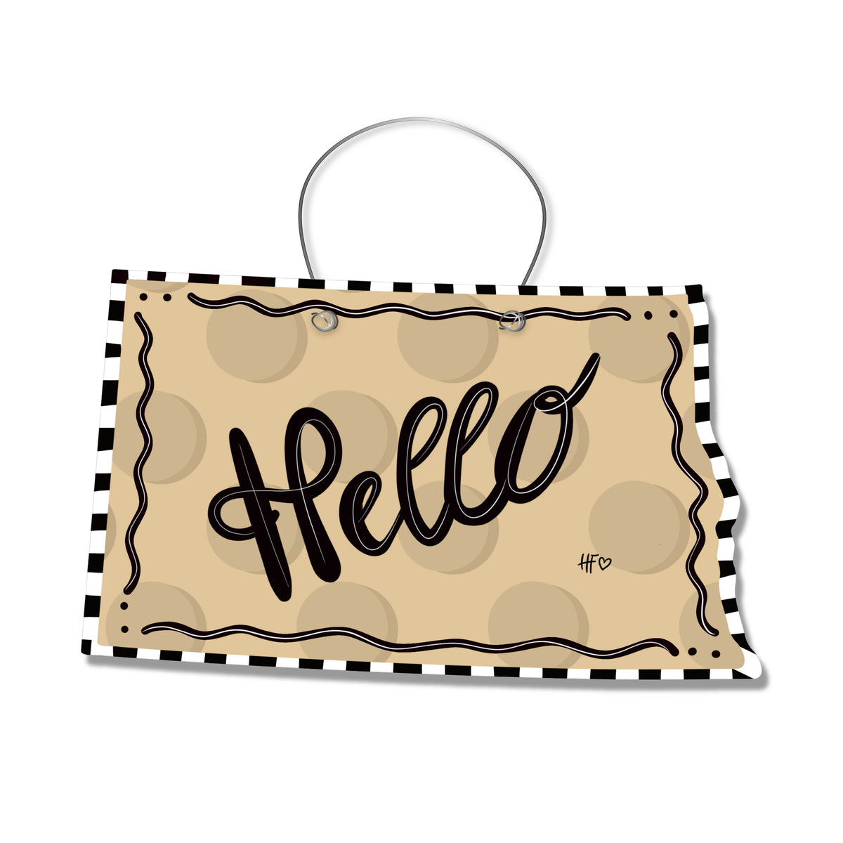 Dots North Dakota Door Hanger