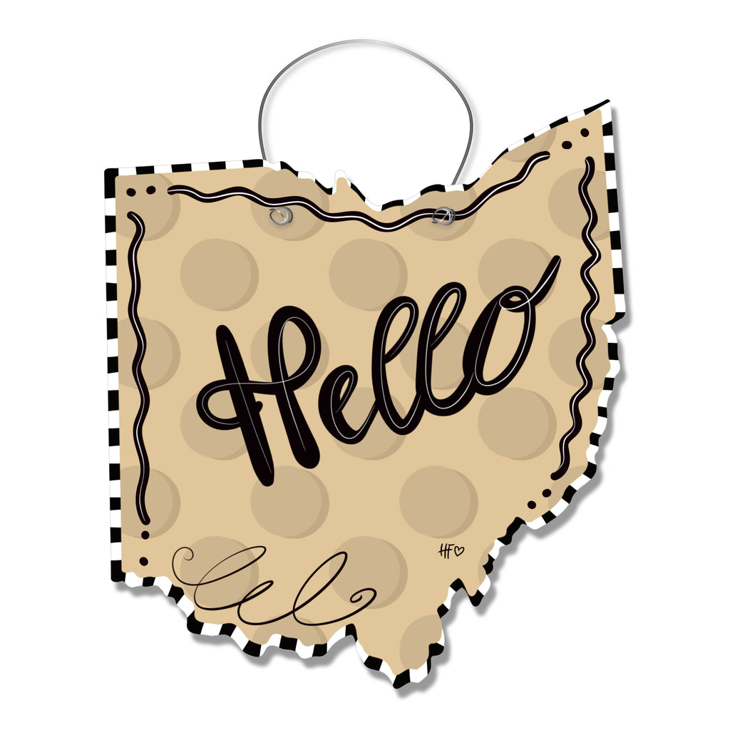 Dots Ohio Door Hanger
