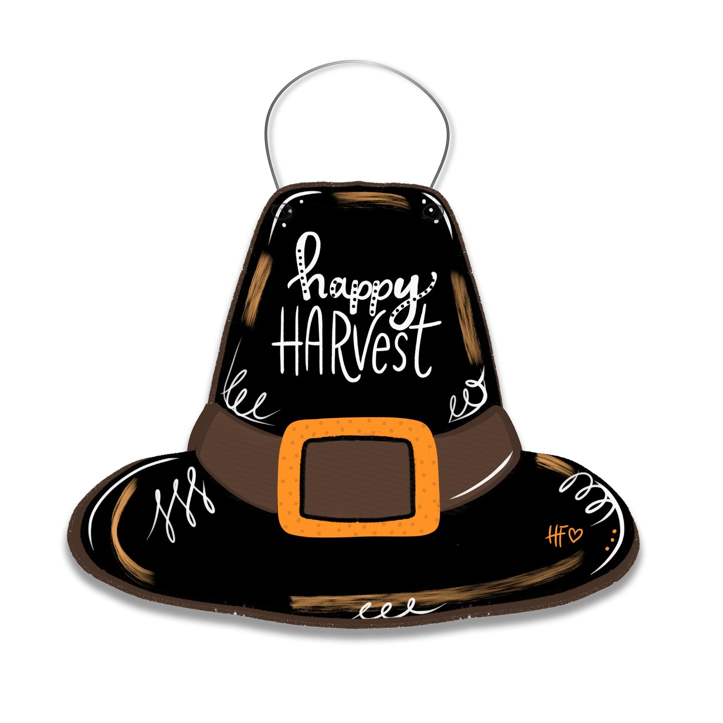 Pilgrim Hat Thanksgiving Door Hanger