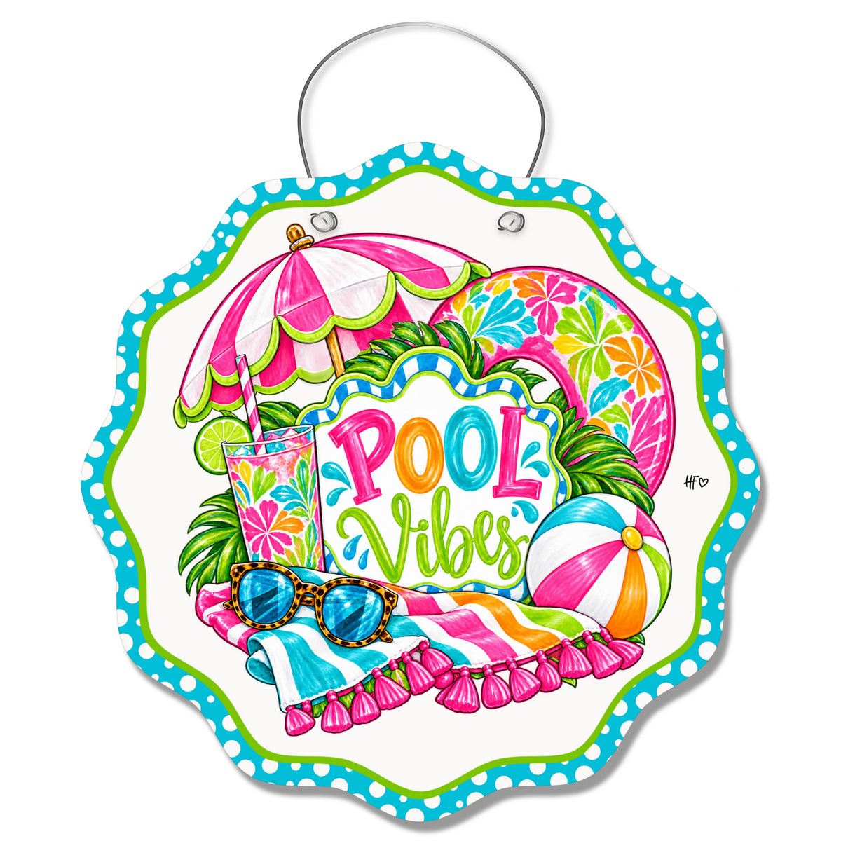 Pool Vibes Door Hanger