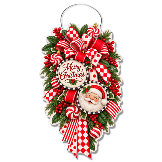 Realistic and Festive Swag Door Hanger