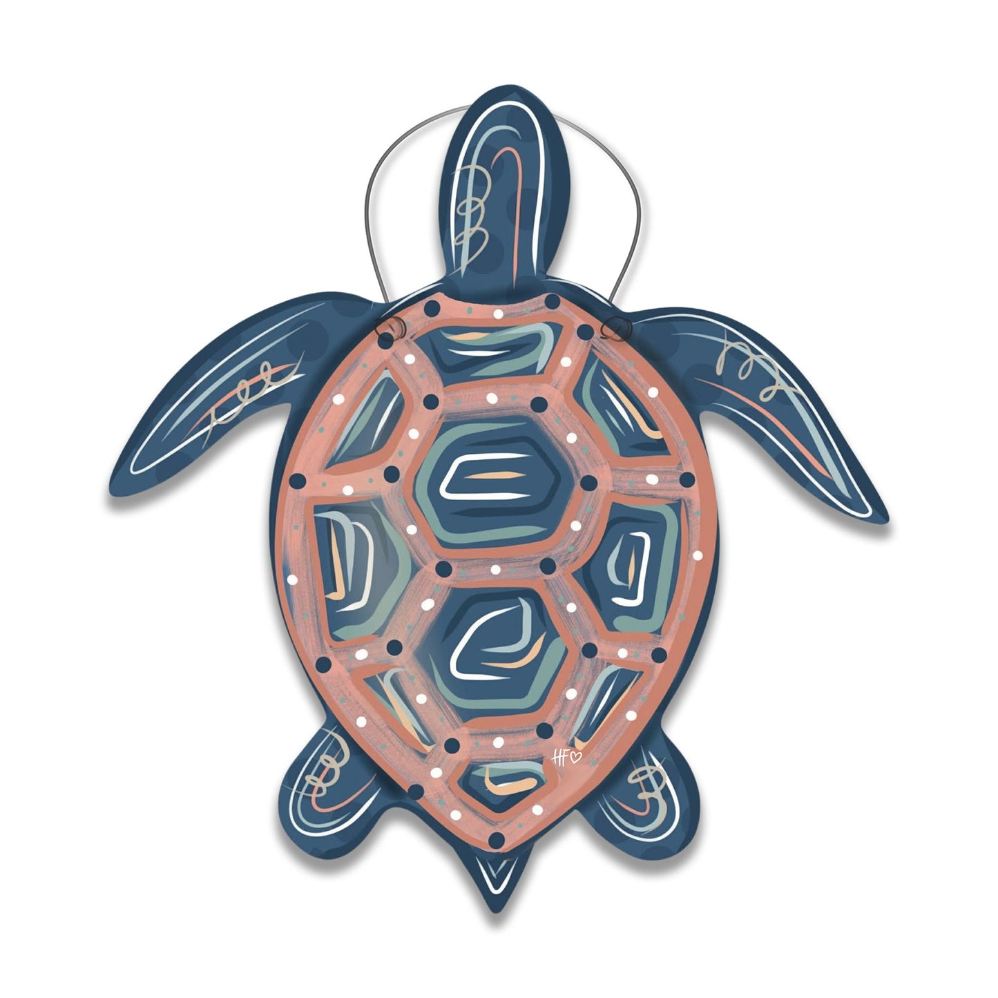 Sun Washed Sea Turtle Door Hanger