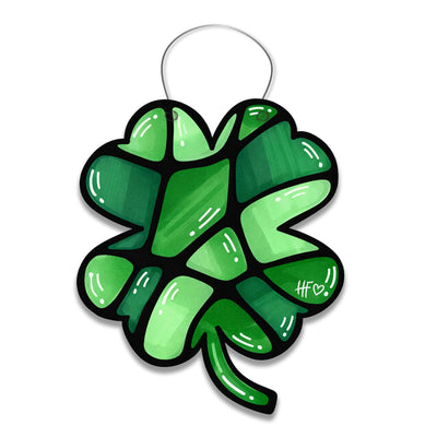 Modern Geometric Shamrock Door Hanger