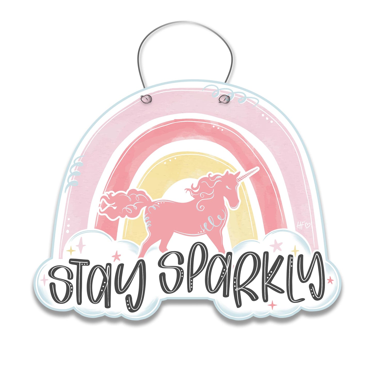 Stay Sparkly Unicorn Door Hanger