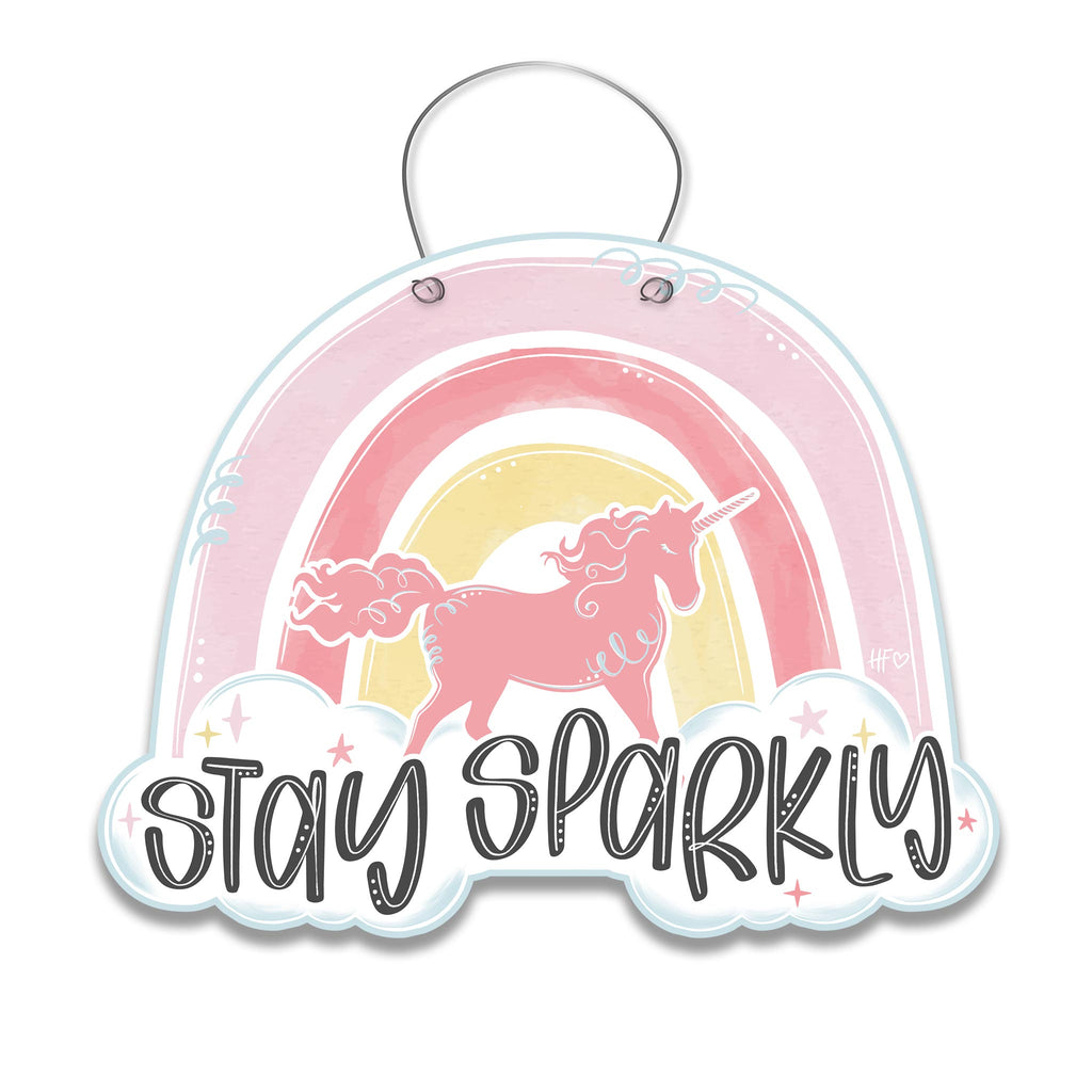 Stay Sparkly Unicorn Door Hanger