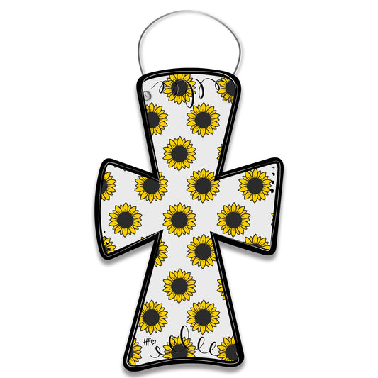 Sunflower Cross Door Hanger