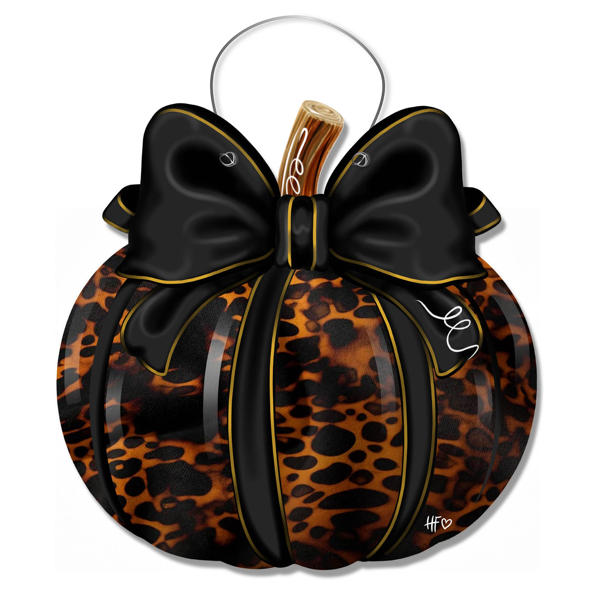 Tortoiseshell Pumpkin Door Hanger