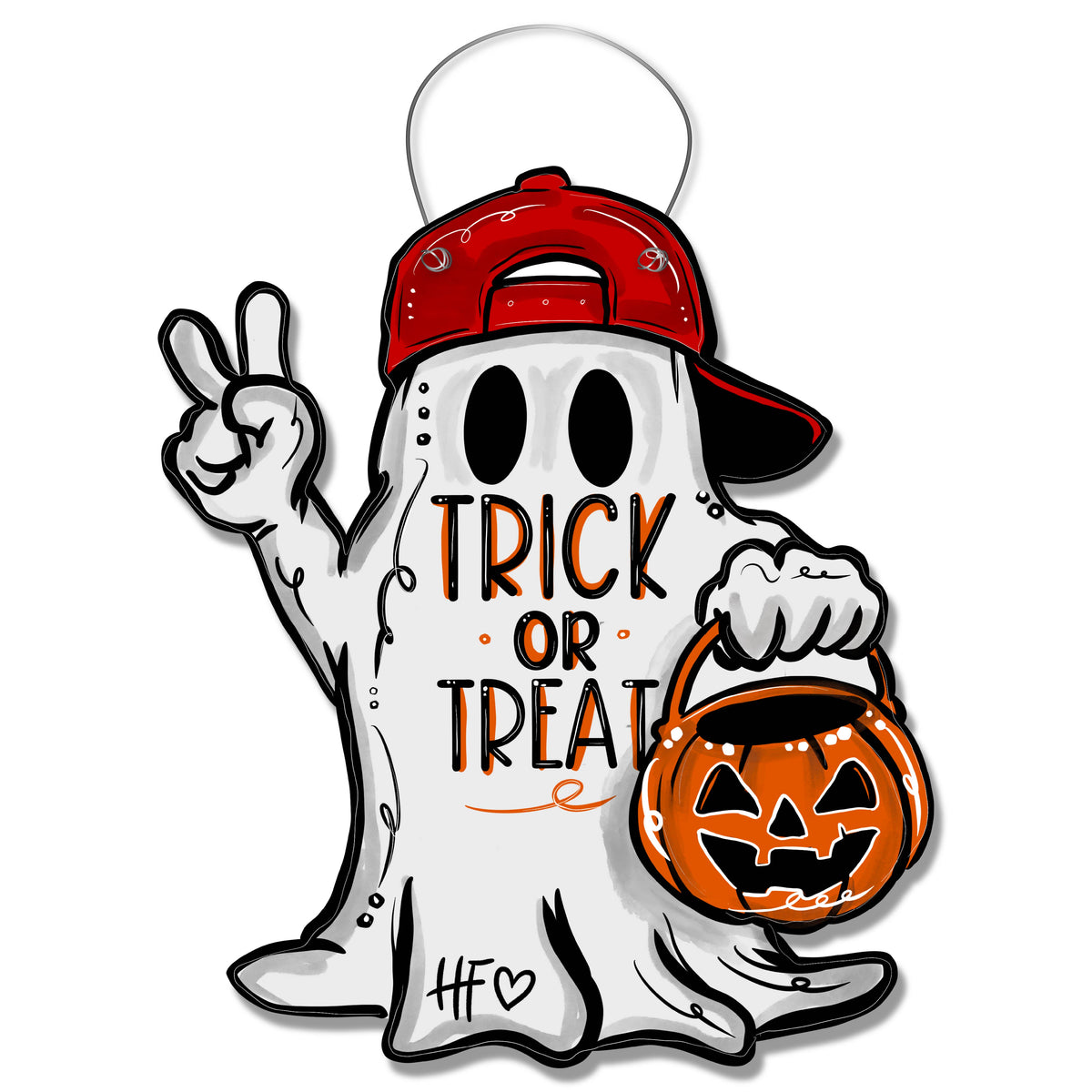 Trick or Treat Ghost Door Hanger