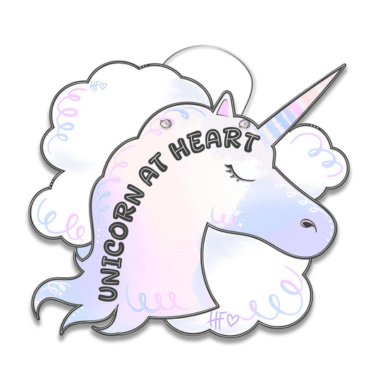Unicorn at Heart Door Hanger