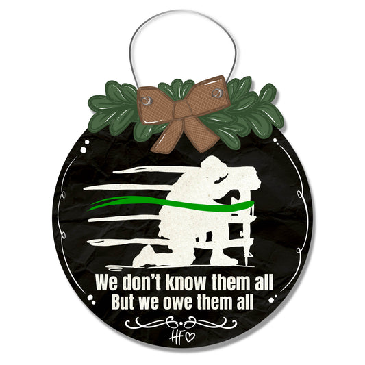 Veteran Memorial Wreath Door Hanger