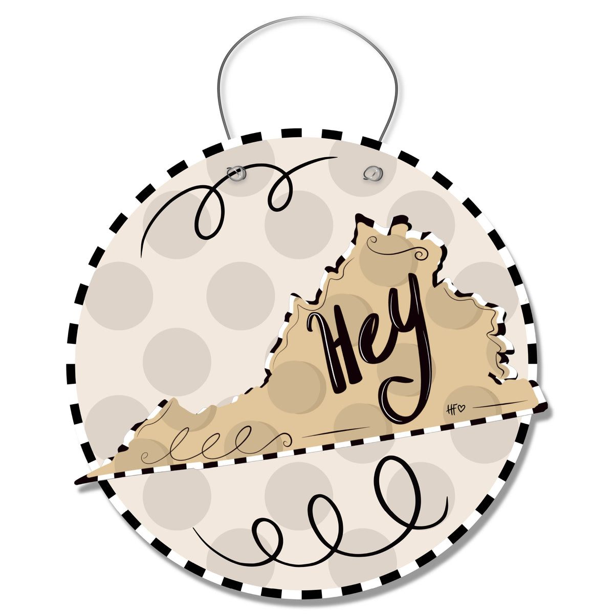 Dot States Virginia Door Hanger