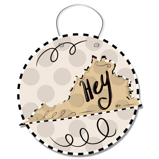 Dot States Virginia Door Hanger