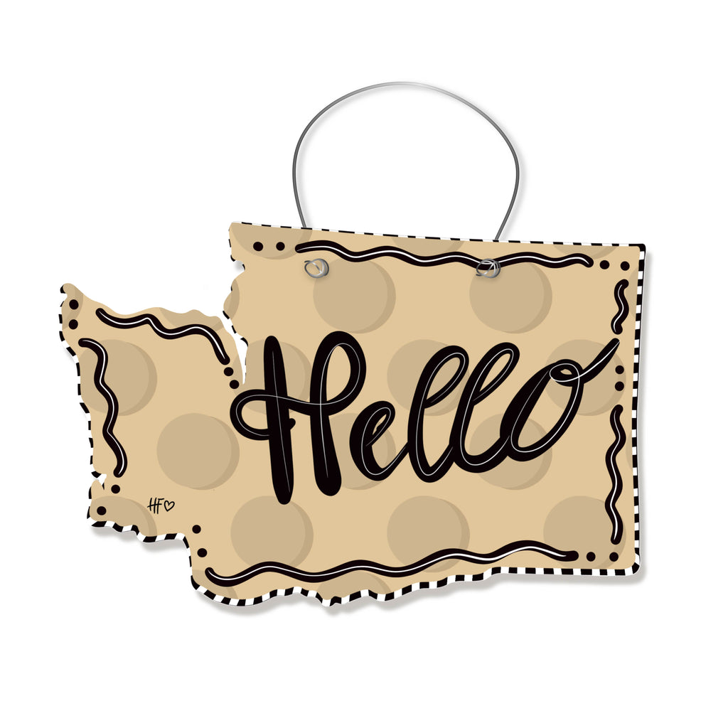 Dots Washington Door Hanger