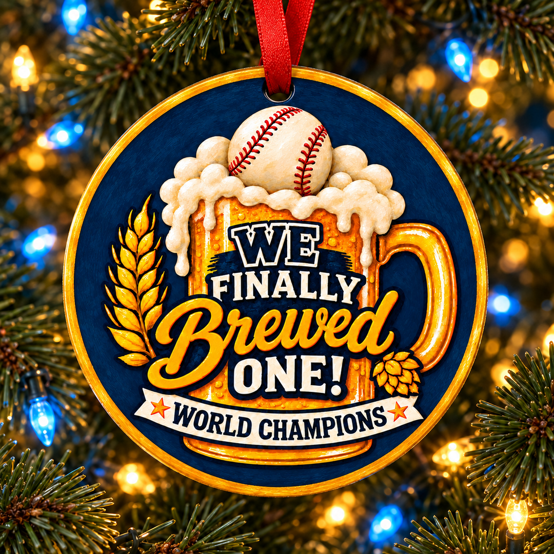 We Finally Brewed One acrylic ornament
